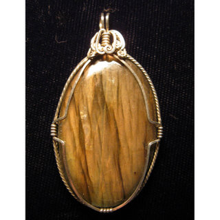 P-25 Laboradorite cabochon wrapped in sterling silver wire $35.jpg